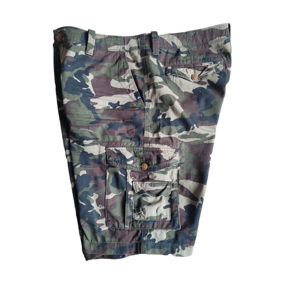 Quicksilver Mens Camouflage Camo Cotton Cargo / Utility Shorts Size Waist 34 - Picture 3 of 8